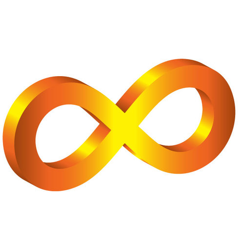Simbol kuning Infinity
