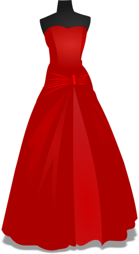 Mannequin mit roten Kleid