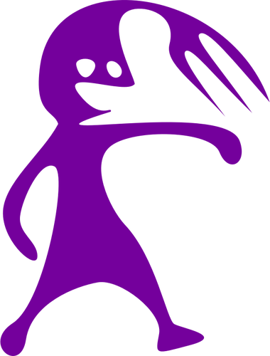 Figure comique violette