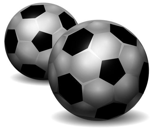 Vector miniaturi de mingi de fotbal