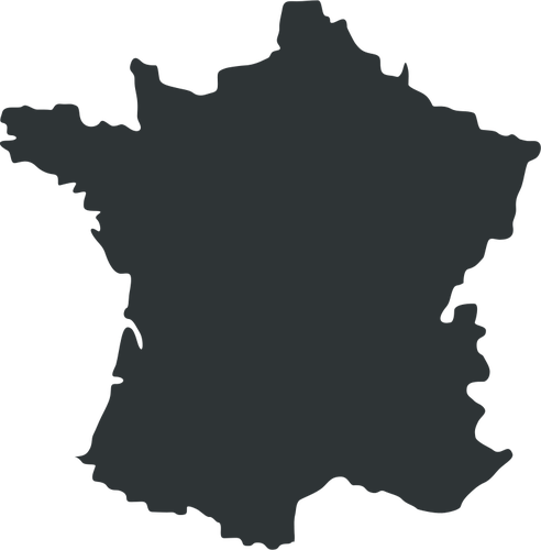 Karta Ã¶ver Frankrike vektor illustration