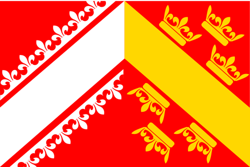 Fransk Alsace-regionen flagg vektor image