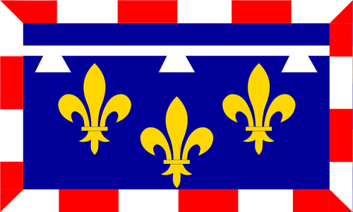 Centrum-Val-de-Loire regionu vlajky vektorovÃ© grafiky