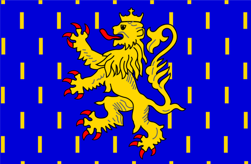 Bandeira de regiÃ£o Franche-ComtÃ© comte vector clipart