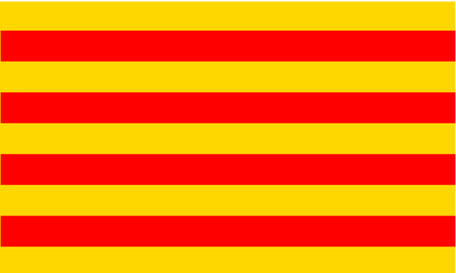 Roussillon regionen flagg vektor tegning