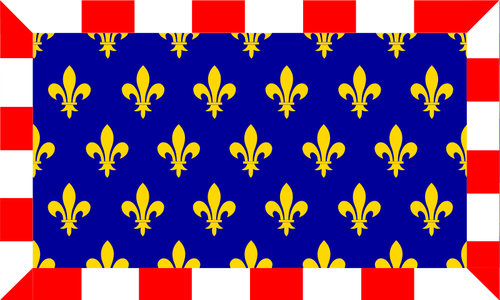 Touraine regiÃ£o bandeira imagem vetorial