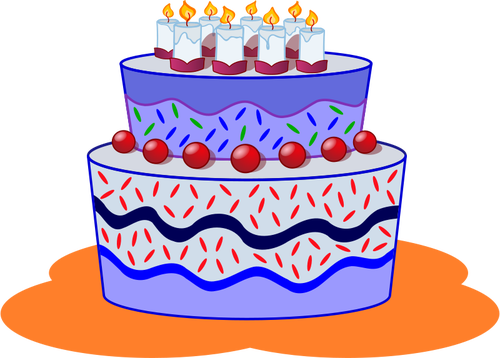 Imagen de vector de pastel de cumpleaÃ±os