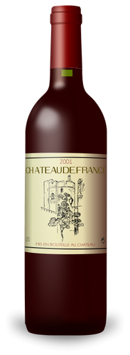 Vector de sticla de vin roÅŸu de Bordeaux desen