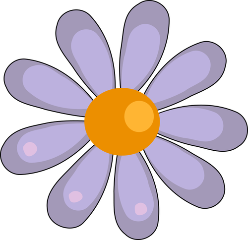 IlustraÅ£ie de portocaliu ÅŸi violet floare