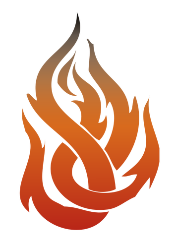 Vektor ClipArt-bilder av elden flamma i orange fÃ¤rg
