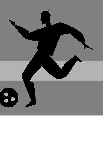 Vector silhouette illustration of soccer player