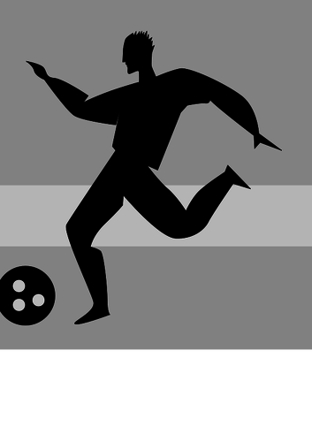 Illustration silhouette vecteur de footballeur.