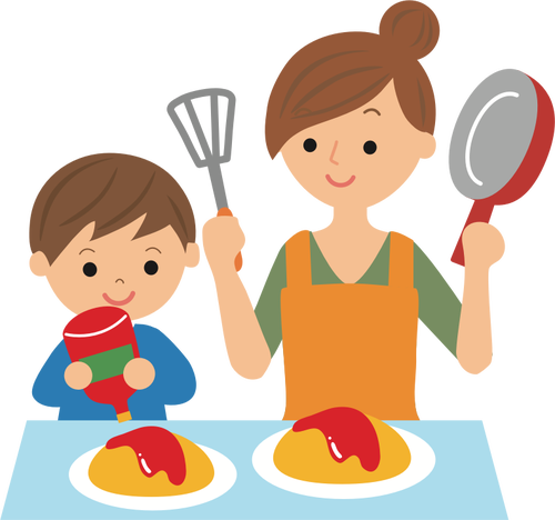 Cucinare con la madre