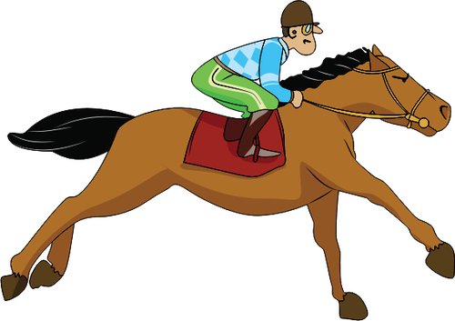 Vektorgrafikk hest Rider en rase