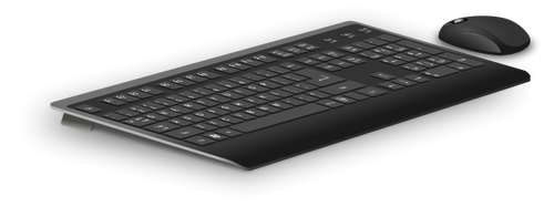 Komputer keyboard dan mouse gambar vektor