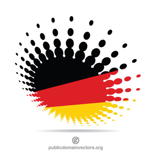 Naklejka pÃ³Å‚tonowa z flagÄ… niemieckÄ…
