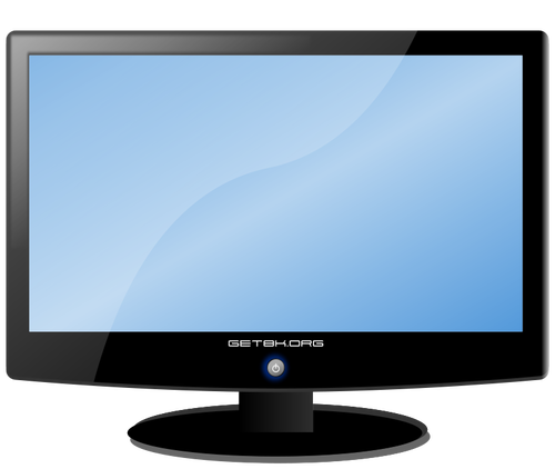 LCD widescreen monitor vector drawing