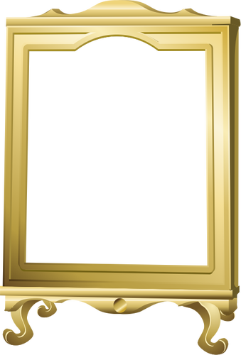 Grafica vettoriale di freestanding specchio con cornice in legno
