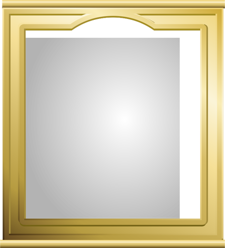 Espelho de ilustraÃ§Ã£o vetorial em moldura dourada