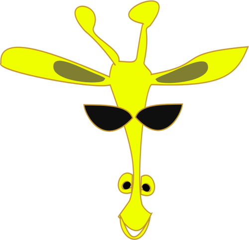 Vektor illustration av fÃ¤rgade giraff Karikatiren mÃ¶ta