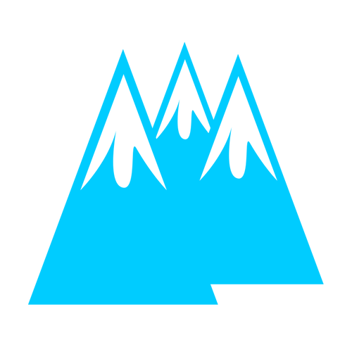 Gletsjer vector pictogram