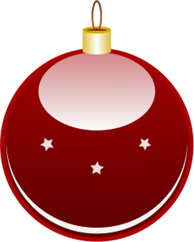 GlÃ¤nzend rot Christmas Ornament Vektor ClipArt