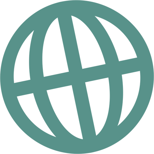 Internet globe symbool