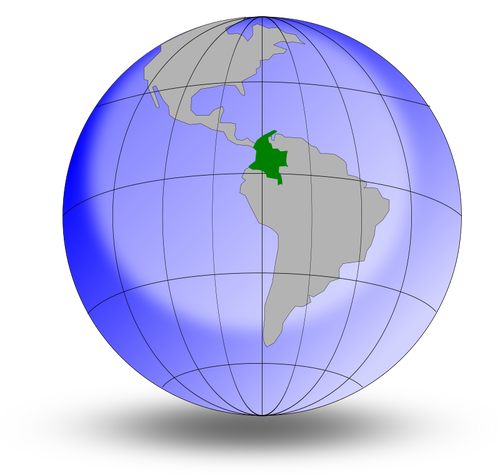 Kolombia di globe
