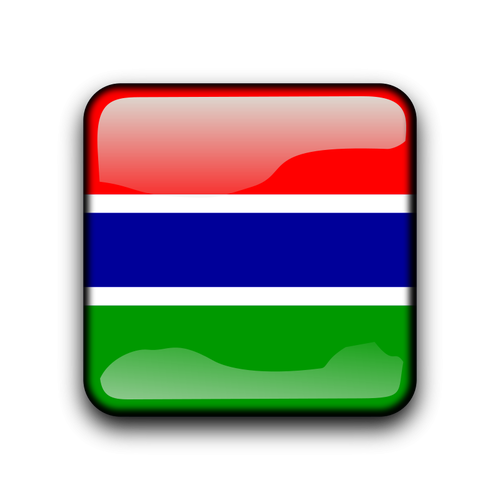 Gambia country flag button
