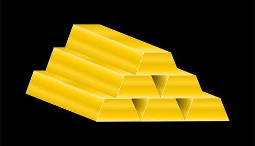 Imagem vetorial de barras de ouro
