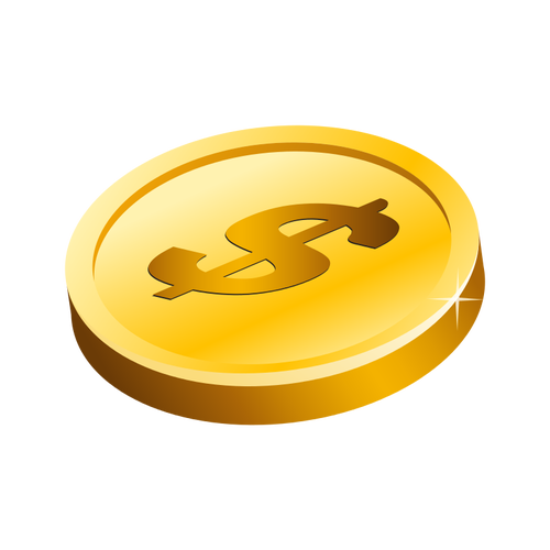 ZlatÃ½ dolar mince vektor