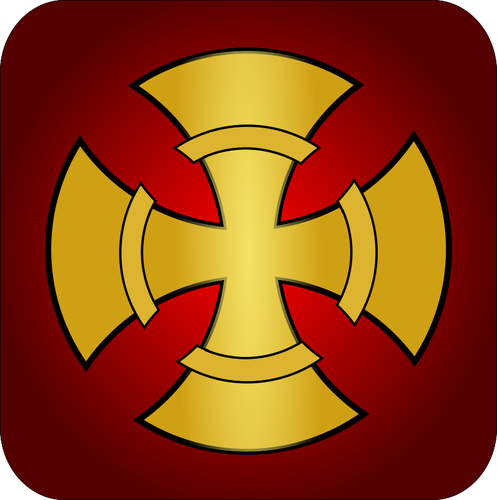 Symbole vecteur Croix dorÃ©e