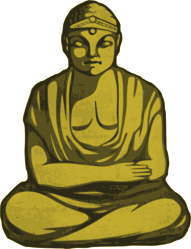 Vektorgrafiken der Goldene Buddha-statue