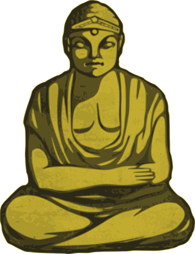 Vektorgrafiken der Goldene Buddha-statue