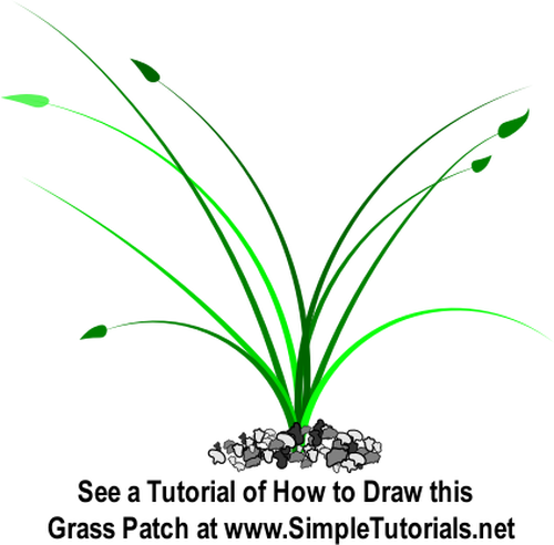 Illustrazione vettoriale di ampia crescita erba