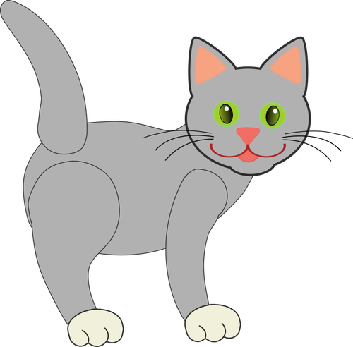 Tersenyum gambar vektor kucing