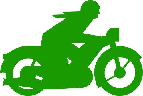 GrÃ¡ficos vectoriales de motociclista verde