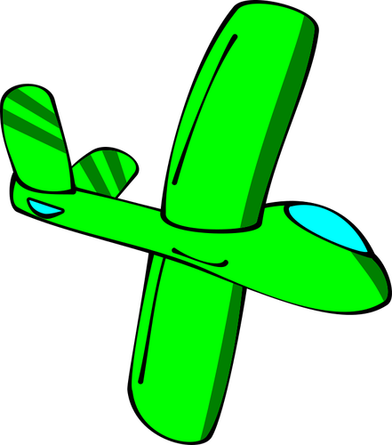 GrÃ¼ne Cartoon Segelflugzeug