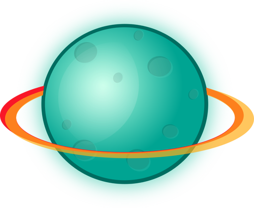 Planeta cu inele vectorul imaeg
