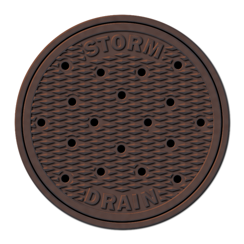 Utility hole cover large vector image