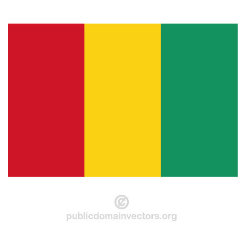 Vector drapeau de la GuinÃ©e