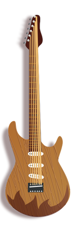 Chitara din lemn vector illustration