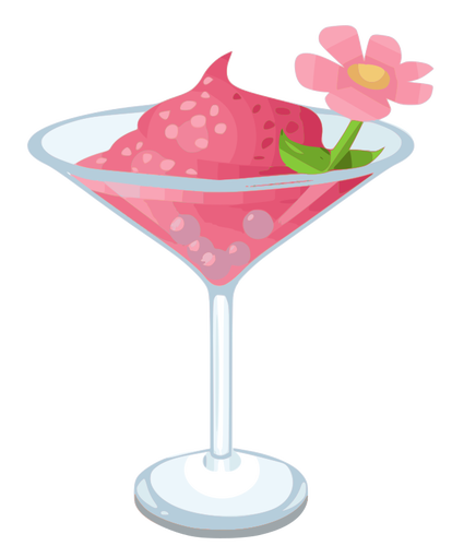 Pink Lady cocktail Vektor-ClipArt