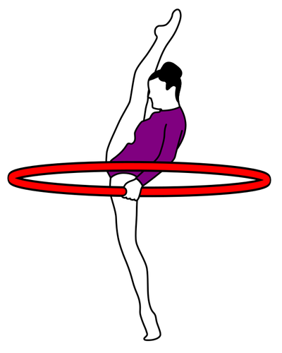 Bilden av gymnastik bÃ¥gskytte artist