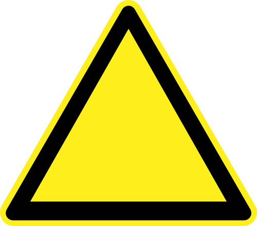 Lege gevaar waarschuwingsbord vector afbeelding