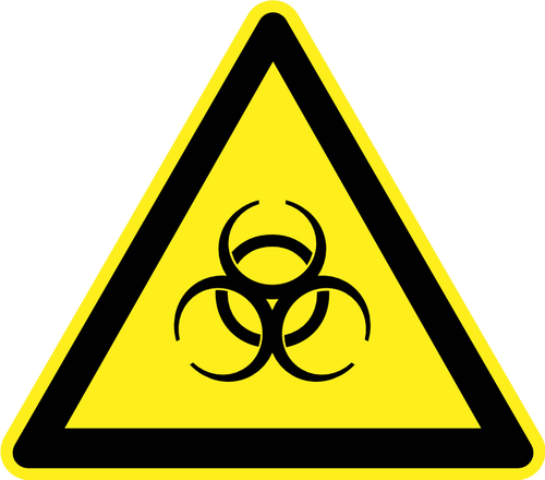 Biohazard warning sign vector image