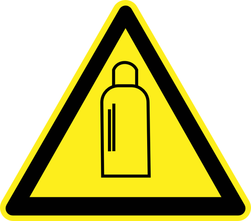 Flasche unter Druck Hazard warning Sign-Vektor-Bild