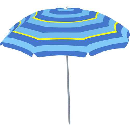 Niebieski plaÅ¼a parasol wektorowa