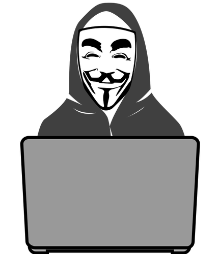 Hacker hinter PC