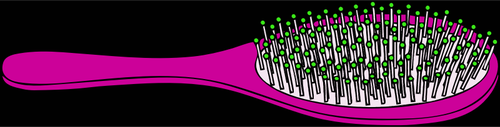 Illustration vectorielle de violet lumineux, brosse cheveux